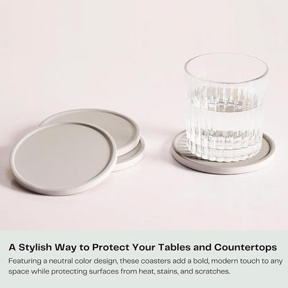 Set of 6 Warm Gray Coasters - Image 2