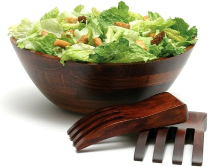 Lipper International Cherry Finished Wavy Rim Serving Bowl by LipperInternational
