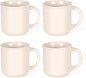 GZG 18 oz Coffee Mugs Set of 4, Modern Ceramic Coffee Cups Set with Handle, Large Coffee Mugs for Tea, Latte, Milk, Cocoa, Rustic Matte Glaze, Microwave & Dishwasher Safe(Cream Mist)