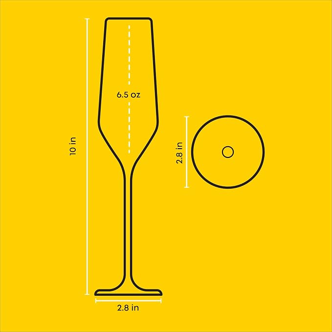 JoyJolt Champagne Glasses Layla Collection, Sparkling Wine, Anniversaries - Image 2