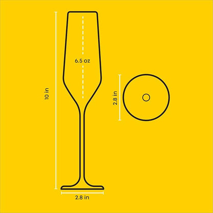 JoyJolt Champagne Glasses Layla Collection, Sparkling Wine, Anniversaries - Image 2