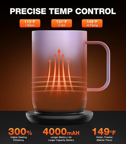 Kepwam Self-Heating Coffee Mug T1, 16oz Rechargeable Heated Coffee Mug - Image 2