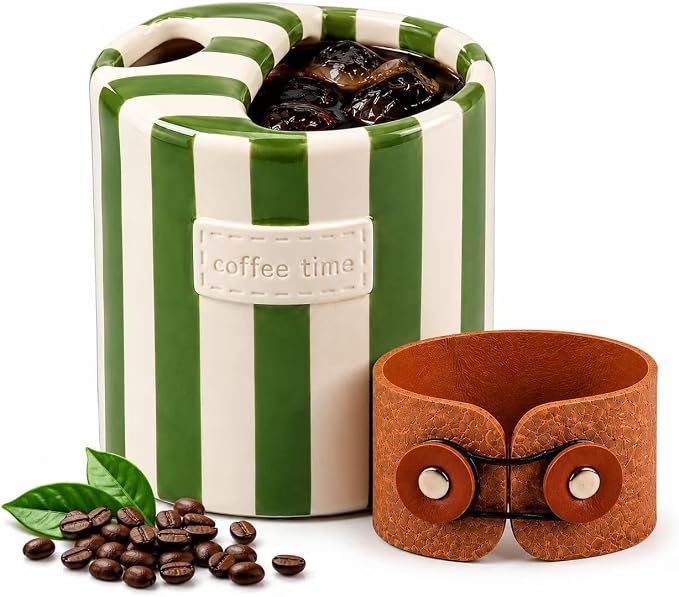 Shelprojsu 10oz Ceramic Travel Coffee Mug, Ceramic Mug by ShelprojsuLEDWallSconce