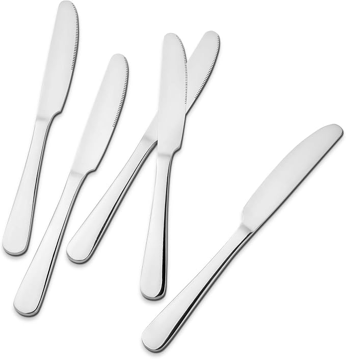 HIWARE 12-piece Good Stainless Steel Dinner Knives, 9 Inches - Image 2