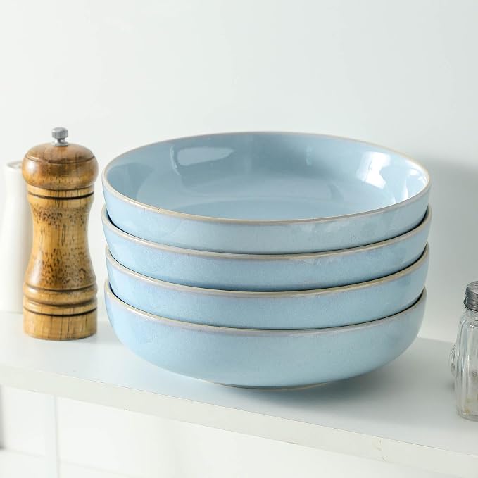 Ceramic Patsa Bowls, 34 oz Salad bowl Set of 4, Stoneware Serving Bowl - Image 7
