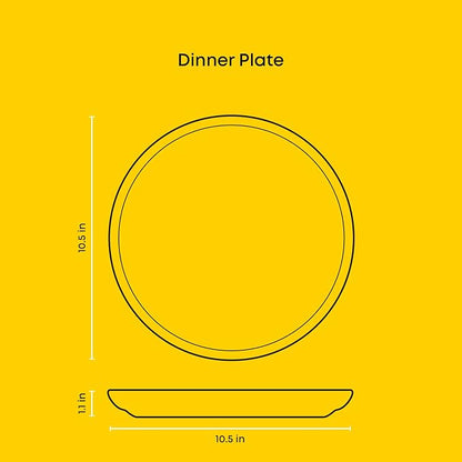 JoyJolt Mesa Stoneware Dinner Plates Set of 6, 10.5" Dish Set, Dishwasher and - Image 4