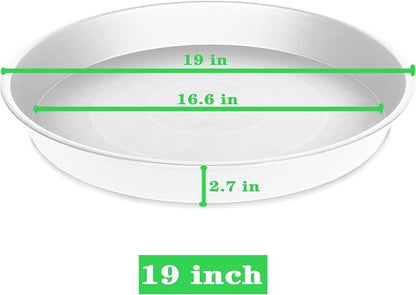 2 Pack of 19 inch Plant Saucer, 2.7" Depth Tray, Large Deep Garden Plastic - Image 2