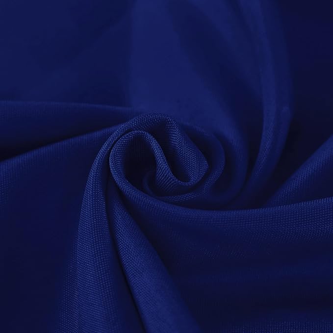 Fokitut 6 Pack Rectangle Tablecloth, 90x132 Inch, Stain Resistant and Wrinkle Polyester Table Cloth, Fabric Table Cover for Kitchen Dining, Wedding, Party, Holiday Dinner-Royal Blue