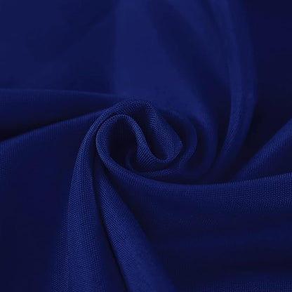 Fokitut 6 Pack Round Tablecloth, 90 Inch, Stain Resistant and Wrinkle Polyester Table Cloth, Fabric Table Cover for Kitchen Dining, Wedding, Party, Holiday Dinner-Royal Blue