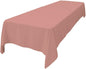 LA Linen Polyester Poplin Washable Rectangular Tablecloth, Stain and Wrinkle Resistant Table Cover 60x144, Fabric Table Cloth For Dinning, Kitchen, Party, Holiday 60 by 144-Inch, Dusty Rose