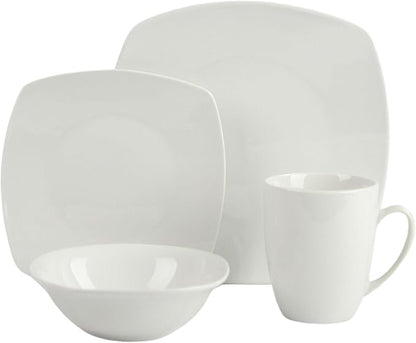 10 Strawberry Street Simply Square 16 Piece Dinnerware Set - Image 2