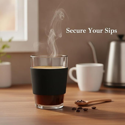 1 Pack Silicone Cup Sleeve for Handleless Mugs, Textured Grip Cover for - Image 2