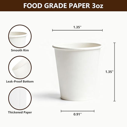 TashiBox 3 oz white paper bath cups - Image 2