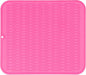 Silicone Dish Drying Mat for Multiple Usage,Easy clean,Eco-friendly,Heat-resistant Silicone Mat for Kitchen Counter or Sink,Refrigerator or Drawer Liner Rose XL 18 inches x 16 inches