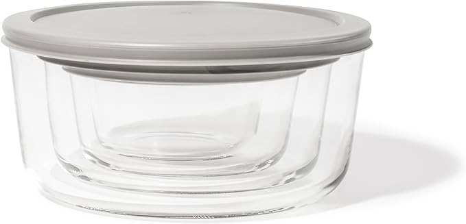8-Piece Glass Food Storage Containers Set | Round, Microwave & Dishwasher Safe - Image 5