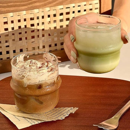 2 pcs Borosilicate Tumblers, Coffee Cup Milk Cup, Heat Resistant Hot and Cold by Unknown