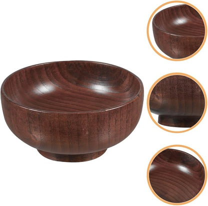 Large 16cm Wooden Salad Bowl Heat-resistant Wood Serving Bowl for Kitchen and Dining Multipurpose Food for Salad Fruit and Bread Sturdy Smooth Finish