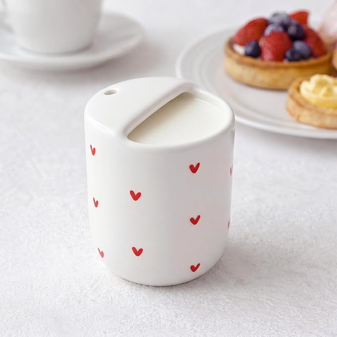 Ceramic Mug with Sip Hole 10 oz Novelty Red Heart Ceramic Coffee Mug Hand - Image 5