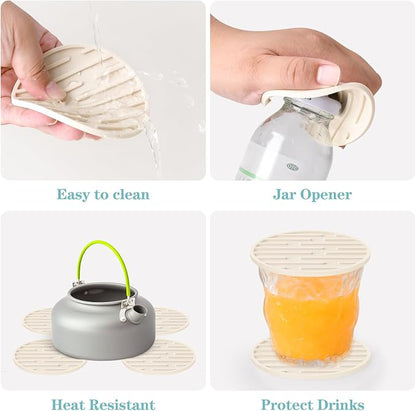 Silicone Coasters for Drinks, Thickened Coasters Cup Mat, Heat Resistant 600℉ - Image 5