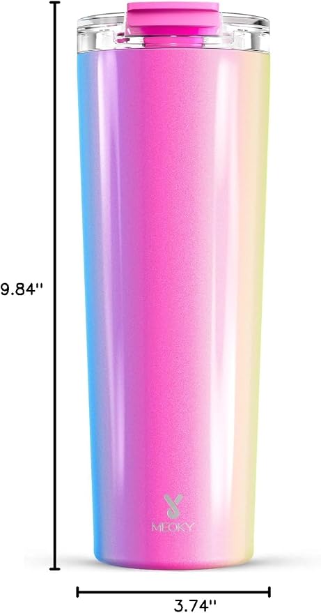 Meoky 30 oz Insulated Travel Coffee Mug: Leak Proof Lid, Carnival | Stainless - Image 9