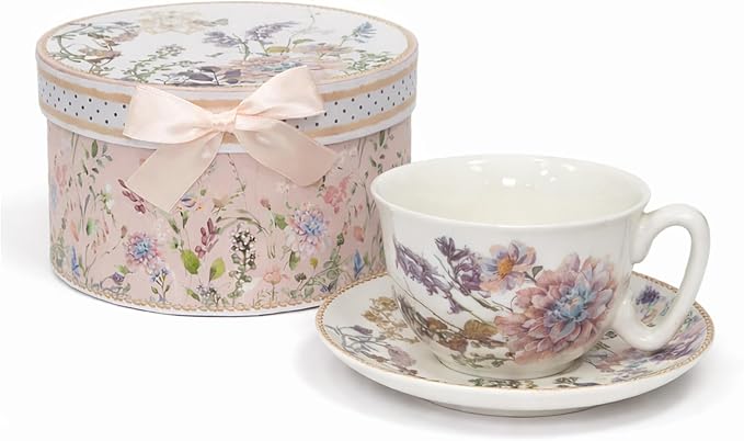 STP GOODS Bone China Tea/Coffee Cup and Saucer in Gift Box Fine Bone China - Image 4