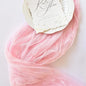 Joanlody Blushing Pink Cheesecloth Table Runner Fall Thanksgiving 10Ft Rustic Gauze Boho Cheese Cloth Table Runner for Wedding Bridal Baby Shower Decoration