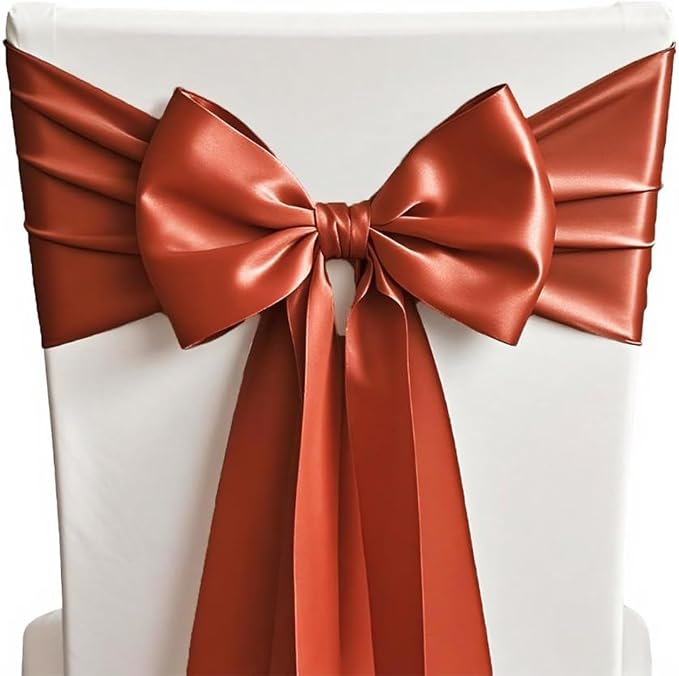 Pack of 10 Satin Terracotta Table Runners 12 x 108 Inches Table Runner - Image 3