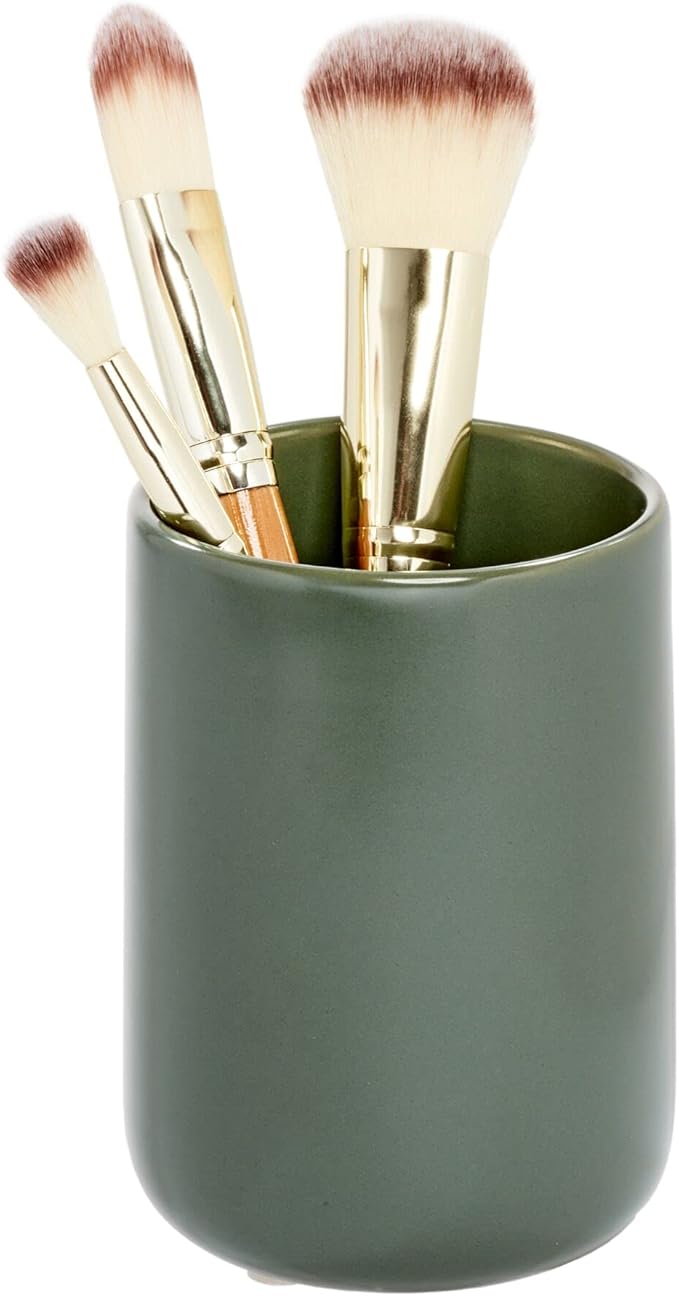 iDesign Ceramic Tumbler Cup, Moss | Earth Collection by iDesign