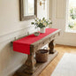 Classic Linen™ by D'Moksha Racing Red Table Runner 60 Inches, 100% Pure Linen by DMokshaHomes