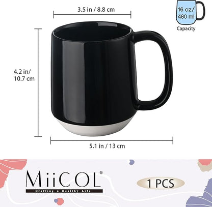 Miicol Ceramic Coffee Mug, 16 oz Large Coffee Cup, Tea Mug - Image 3