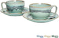 Bosmarlin Ceramic Cappuccino Cup and Saucer Set of 2, 10 Oz, Dishwasher and by Bosmarlin