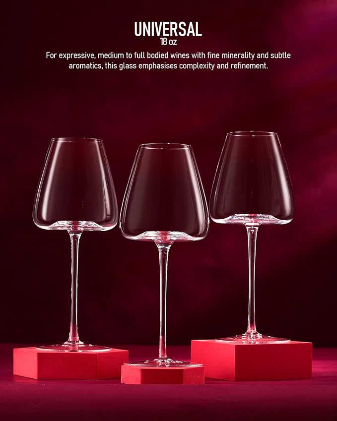 Hand-Blown 18OZ Crystal Wine Glasses Set of 4, Lead-Free Crystal Glasses - Image 5