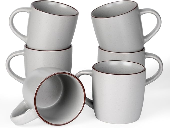 famiware Mercury Coffee Mugs 13 oz, Coffee Mugs Set of 6 by Famiware