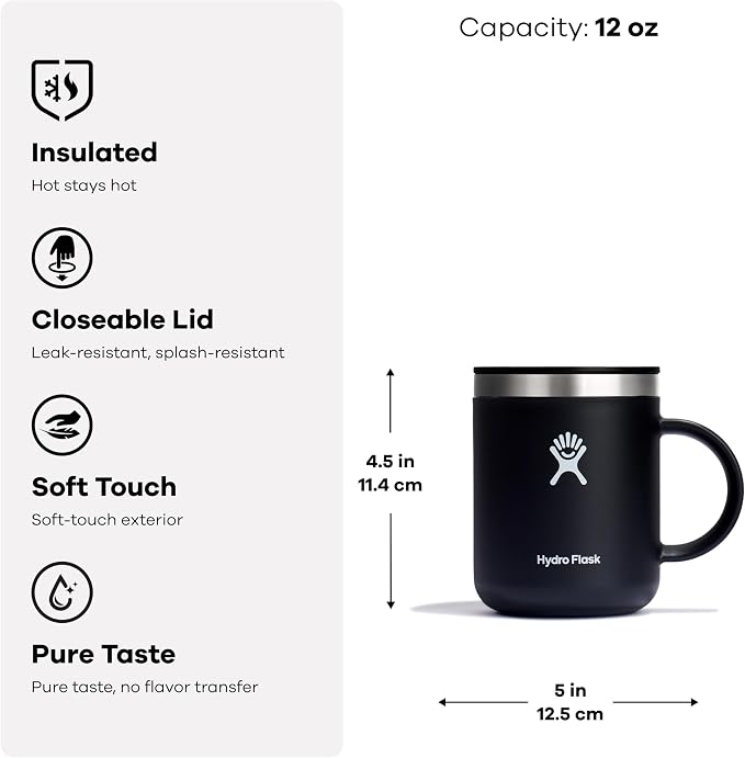 Hydro Flask Coffee Mug – Insulated Stainless Steel, Non Spill, Leak Resistant - Image 6