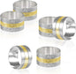 Picowe Napkin Rings, Set of 6 Elegant Metal Buckles Decorative Napkin Ring for Dining Table Parties Wedding, Christmas, Thanksgiving Day Dinner