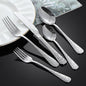 50-piece flowers TWEE Silverware Set for 10, Palace Style Stainless Steel Flatware Cutlery Serving Utensils, Eating Tableware for Home Kitchen Hotel Restaurant, Mirror Polished