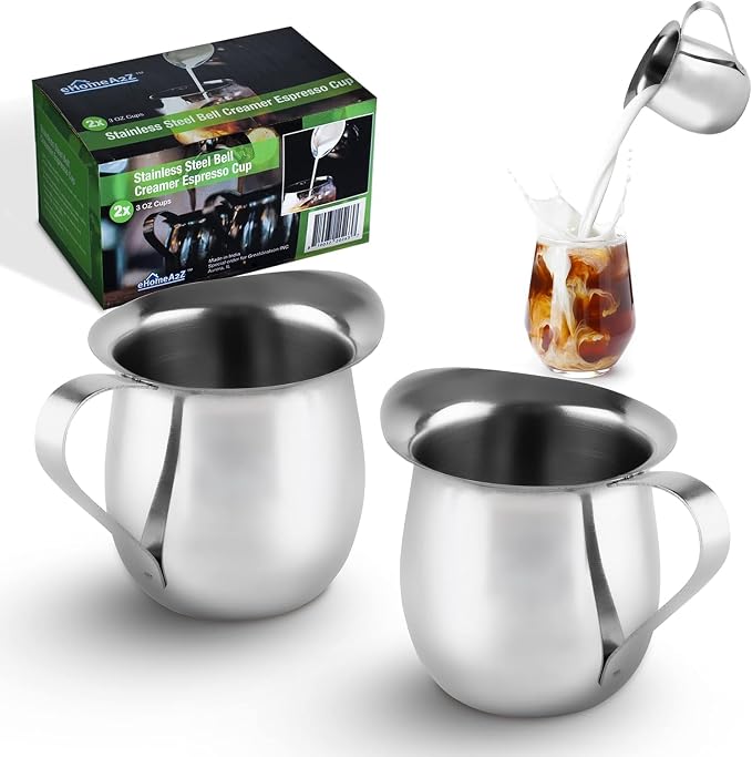 Stainless Steel Bell Creamer Espresso Shot Frothing Pitcher Cup Latte Art by EHOMEA2Z