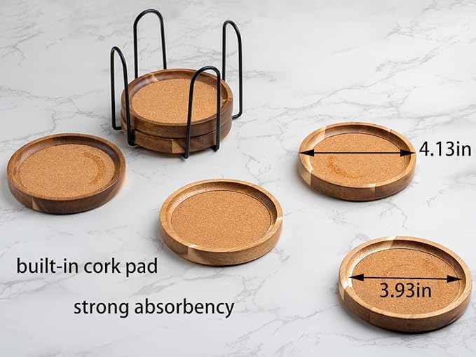 WLWNWFT Coasters for Drinks Absorbent - Image 5
