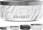 Coldest Dog Bowl - Anti Rust Metal, Non Slip, 3 Layers Insulated Stainless Steel Dog Bowls - Spill Proof & Heavy Duty - Water Bowl for Dogs, Cats & Pets, Dish Washer Safe (100 oz, Carrara Marble)
