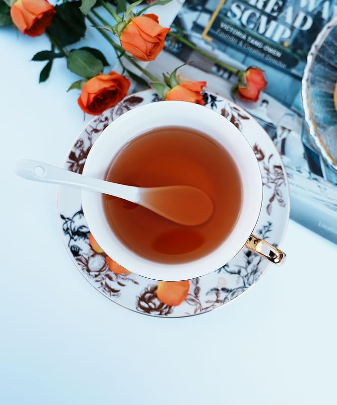 Bone China Tea Cup and Saucer Set - Image 2