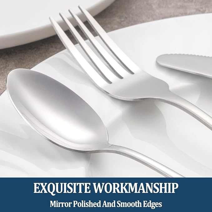 Dinner Forks, Table Forks, Flatware Forks, 8 Inches, Mirror Finish & Dishwasher - Image 4