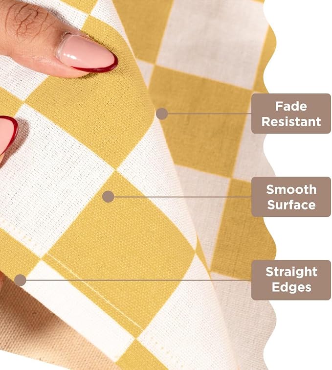 Folkulture Fall Table Runner 72 Inches Long | Cute Checkered | Table Runner - Image 4