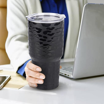 D·S 30oz Leopard Tumbler Double Wall Vacuum Insulated Travel Coffee Mug | - Image 6
