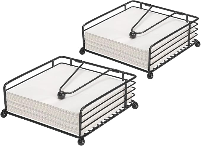 2Pack Napkin Holder for Table, Flat Napkin Dispenser by HiwafifisHomeMagic
