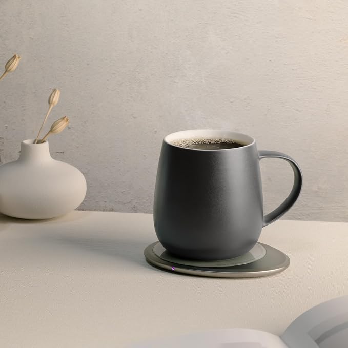 Ui 3 Self-Heating Mug Set – Inkstone Black | 12 fl oz / 355 mL Ceramic Coffee & - Image 3