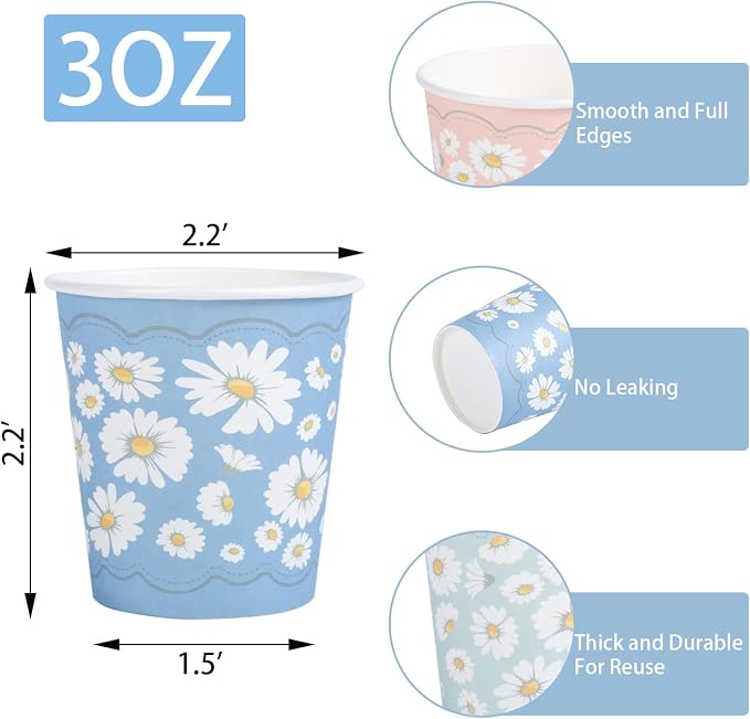 Lamosi 300 Pack 3 oz Bathroom Cups, Small Disposable Paper Mouthwash Cups | - Image 2
