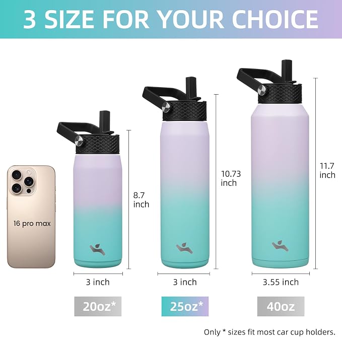 Konokyo 25 oz Insulated Stainless Steel Water Bottle - Image 5