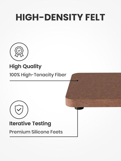 Fluxynara Felt Coasters for Drinks, Mixed Sizes, Taupe & High Coffee | 8 x 4 - Image 3
