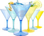 Liacere Martini Glasses Set of 6-11oz Plastic Crystal Luxury Martini by Liacere
