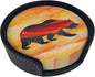 Bear Mountain Coasters Set 6 | for Drinks Coffee Table Gifts Home Decor 3.9 by Yomko